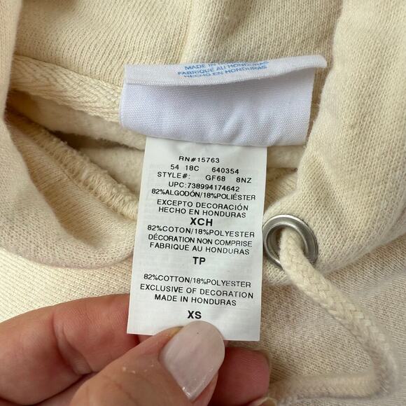 Women's Cream Champion Reverse Weave Oversized Hoodie, XS GF68 8NZ - Picture 5 of 5